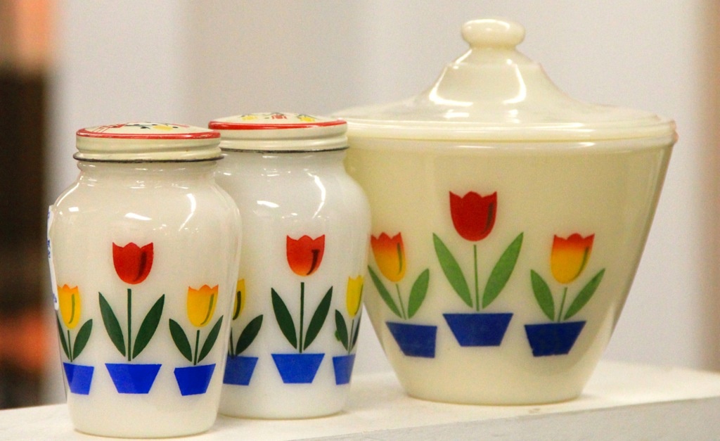 FOUND in ITHACA » Vintage Fire King Tulip Salt and Pepper Shakers