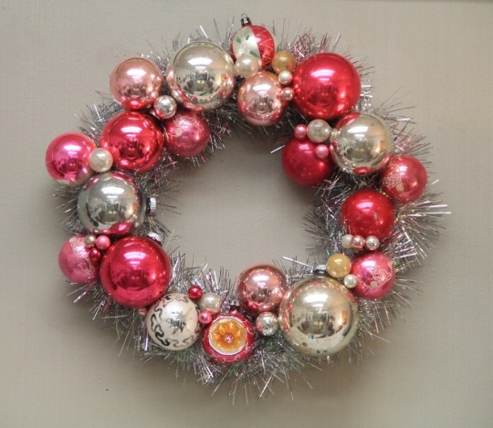 Pink and Silver Wreath