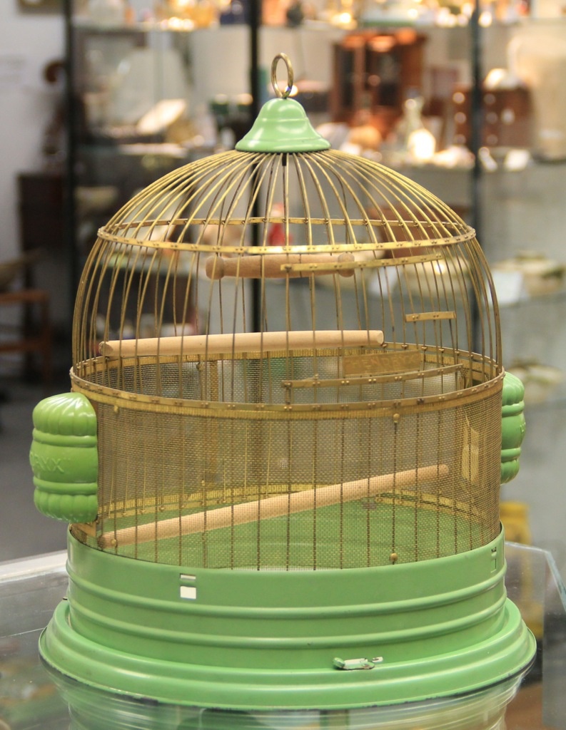 Hendryx Hanging Brass Bird Cage