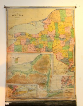 FOUND in ITHACA » Vintage 1930 Political Map of New York State (SOLD)