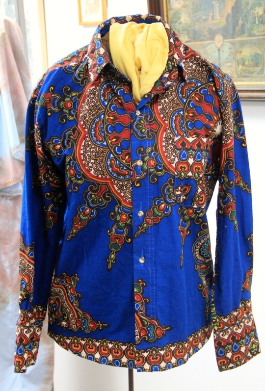 FOUND in ITHACA » Hand Made 1970s Shirt African Fabric (SOLD)