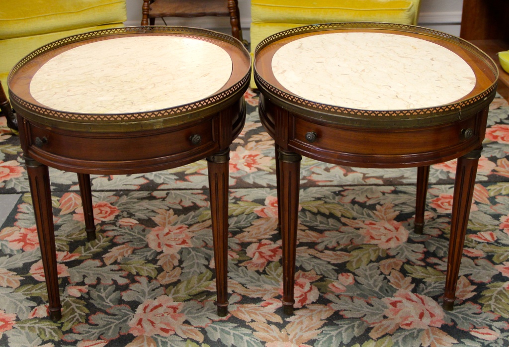 FOUND in ITHACA » Pair of Vintage Brandt Marble Top End Tables (SOLD)